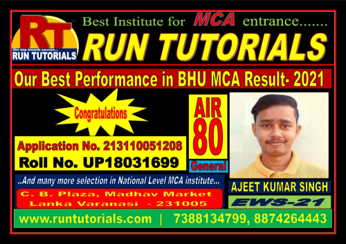 BHU RESULT MCA 2021